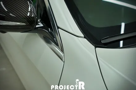 벤츠 S63 AMG 전체 랩핑, 에이버리 사틴 화이트펄 드레스업 래핑 by 프로젝트알 / 부천 원미구 상동