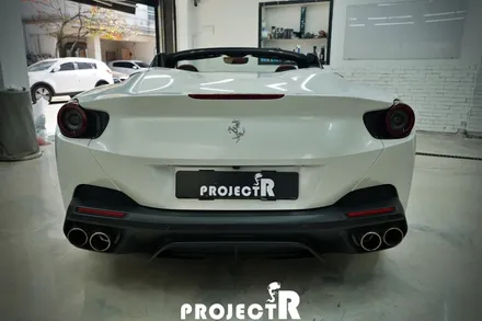 인천랩핑 전문 프로젝트알 페라리 포르토피노 전체 랩핑, 에이버리 유광 화이트펄 자동차 래핑 시공기 / 부천 원미구 상동