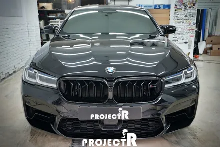BMW M5 컴페티션 사이드미러, 카본 루프 PPF 보호필름 시공 by 부천 PPF 전문 프로젝트알 / 부천 원미구 상동
