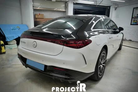 벤츠 EQS 450+ 화이트 블랙 듀오톤 투톤 랩핑, 부천 수입차 랩핑 전문 프로젝트알 / 부천 원미구 상동