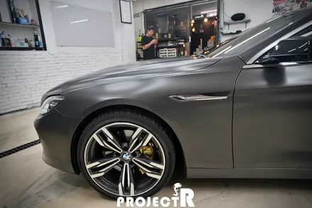 BMW 6시리즈 640d 전체 랩핑, 에이버리 사틴 바솔트 메탈릭 시공, 부천 자동차 랩핑은 프로젝트알~ / 부천 원미구 상동