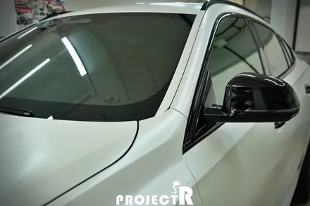 BMW X6 에이버리 사틴 화이트펄 전체 랩핑, 크롬죽이기 / 부천랩핑 프로젝트알 / 부천 원미구 상동