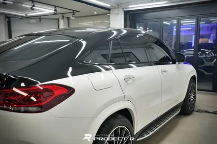벤츠 GLE 400d 투톤랩핑, 상판 3M2080 유광블랙 부분 랩핑 시공, 부천 프로젝트알 / 부천 원미구 상동