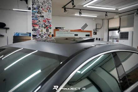 벤츠 AMG GT 전체랩핑, 3M 매트 딥 블랙(무광블랙) 시공, 부천 자동차랩핑 프로젝트알 / 부천 원미구 상동