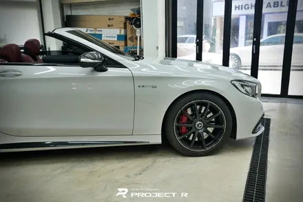 벤츠 S63 AMG 쿠페 에이버리 유광 그레이 전체 랩핑 시공, 부천 자동차랩핑 프로젝트알 / 부천 원미구 상동