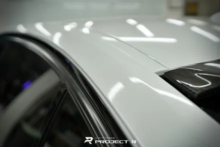 BMW 3시리즈 전체 랩핑, 에이버리 유광 화이트 시공, 부천 자동차랩핑 전문 프로젝트알 / 부천 원미구 상동