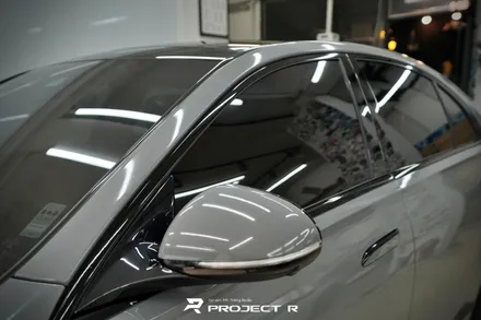 벤츠 S클래스 S400d 에이버리 락그레이 전체랩핑, 3M유광블랙 크롬 죽이기, 부천 프로젝트알 / 부천 원미구 상동