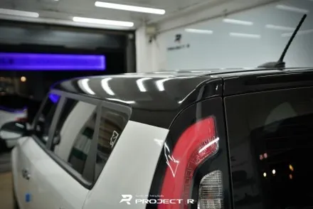 부천랩핑 기아 쏘울 루프스킨 시공, 사이드미러 부분 포인트 랩핑 in 프로젝트알 / 부천 원미구 상동