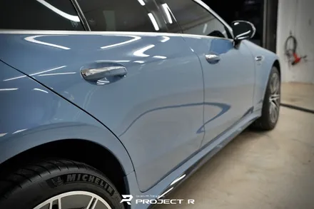 벤츠 AMG GT43 전체 랩핑, 비닐프로그 고광택 차이나블루, 부천랩핑 프로젝트알 / 부천 원미구 상동