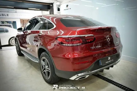 벤츠 GLC 300e 쿠페 전체 랩핑, 비닐프로그 고광택 루퍼스 레드, 부천랩핑 프로젝트알 / 부천 원미구 상동