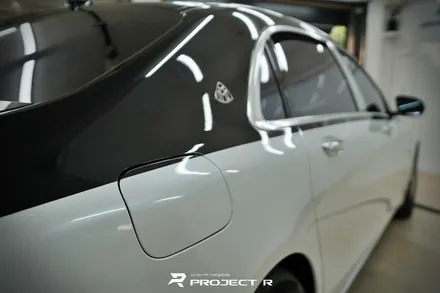 벤츠 S클래스 S650 듀오톤 투톤 랩핑, 비닐프로그 유광 화이트펄 시공, 부천랩핑 프로젝트알 / 부천 원미구 상동