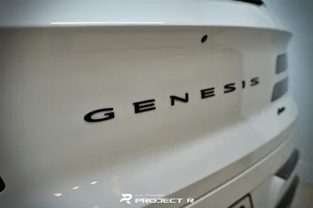 제네시스 GV80 크롬죽이기, 그릴도색 라이트필름 루프스킨 블랙PPF 시공, 프로젝트R / 부천 원미구 상동