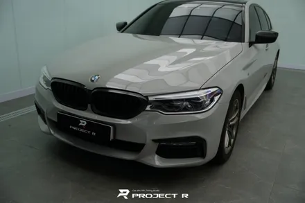 BMW 5시리즈 530i 전체 랩핑 재시공, 비닐프로그 고광택 게인스보로 그레이, 부천 프로젝트알 / 부천 원미구 상동