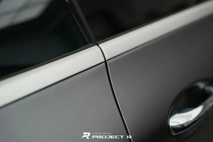 벤츠 E클래스 E450 카브리올레 전체 랩핑, 3M 사틴 다크그레이 시공, 부천 프로젝트알 / 부천 원미구 상동