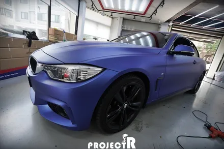 BMW 4시리즈 컨버터블 사고부위 부분 랩핑 및 실내 카본 랩핑 시공 후기 by 부천 랩핑 전문 프로젝트R / 부천 원미구 상동