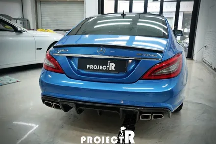 벤츠 CLS63 AMG 전체 랩핑, 에이버리 브라이트 블루 메탈릭 자동차 래핑 시공기 by 부천 프로젝트알 / 부천 원미구 상동
