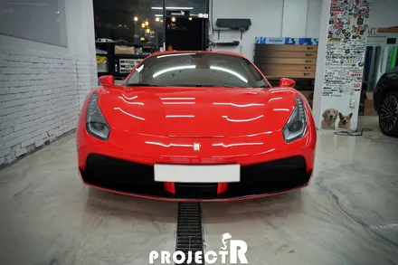 페라리 488 스파이더 포인트 랩핑, 3M 유광 카본 자동차 래핑 by 프로젝트알 / 부천 원미구 상동