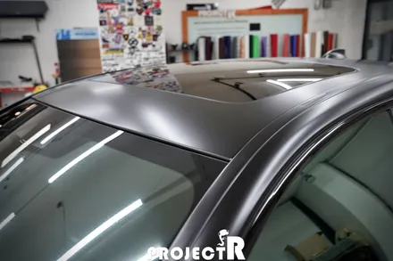 BMW 5시리즈 520d 에이버리 사틴블랙 전체랩핑, 인천 부천 랩핑 잘하는곳 프로젝트알 / 부천 원미구 상동