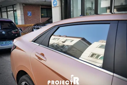 아반떼 CN7 전체 랩핑, 3M 2080 사틴 카라멜 러스터 자동차 래핑 in 부천 프로젝트알 / 부천 원미구 상동