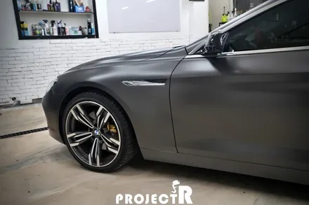 BMW 6시리즈 640d 전체 랩핑, 에이버리 사틴 바솔트 메탈릭 시공, 부천 자동차 랩핑은 프로젝트알~ / 부천 원미구 상동