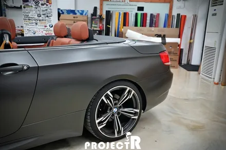 BMW 3시리즈 컨버터블 전체랩핑, 에이버리 사틴 바솔트 메탈릭 시공 in 부천랩핑 프로젝트알 / 부천 원미구 상동