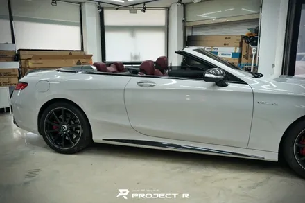 벤츠 S63 AMG 쿠페 에이버리 유광 그레이 전체 랩핑 시공, 부천 자동차랩핑 프로젝트알 / 부천 원미구 상동