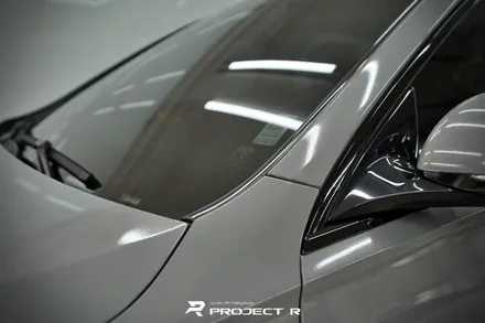 벤츠 S클래스 S400d 에이버리 락그레이 전체랩핑, 3M유광블랙 크롬 죽이기, 부천 프로젝트알 / 부천 원미구 상동