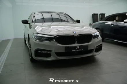 BMW 5시리즈 530i 전체 랩핑 재시공, 비닐프로그 고광택 게인스보로 그레이, 부천 프로젝트알 / 부천 원미구 상동