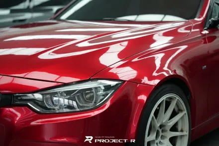 BMW 3시리즈 전체랩핑, 비닐프로그 고광택 뱀파이어 레드 시공, 부천랩핑 프로젝트알 / 부천 원미구 상동