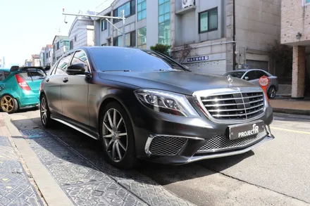 부천 랩핑전문점 벤츠 S63 AMG 전체랩핑 에이버리 사틴블랙 올래핑 후기~ / 부천 원미구 상동