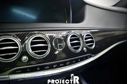 벤츠 S클래스 신형 63AMG 개조 차량 유광 화이트펄 부분 랩핑, 실내 카본 포인트 래핑 by 프로젝트알 / 부천 원미구 상동