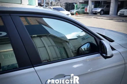 BMW 3시리즈 글라스틴트 선셋 열차단 썬팅(윈도틴팅), 3M2080 매트릭스블랙 실내 포인트 랩핑 by 프로젝트알 / 부천 원미구 상동