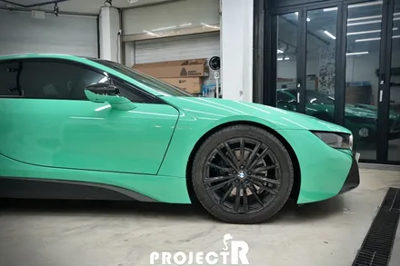BMW i8 전체 랩핑, 에이버리 유광 에메랄드 그린 시공, 부천랩핑 프로젝트알 / 부천 원미구 상동