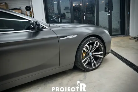 BMW 6시리즈 640d 전체 랩핑, 에이버리 사틴 바솔트 메탈릭 시공, 부천 자동차 랩핑은 프로젝트알~ / 부천 원미구 상동