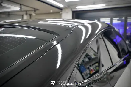 벤츠 GLE 400d 투톤랩핑, 상판 3M2080 유광블랙 부분 랩핑 시공, 부천 프로젝트알 / 부천 원미구 상동