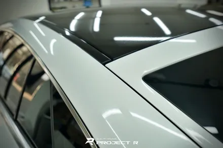 벤츠 AMG GT 4도어 에이버리 유광 화이트 전체 랩핑, 부천 자동차랩핑 프로젝트알 / 부천 원미구 상동