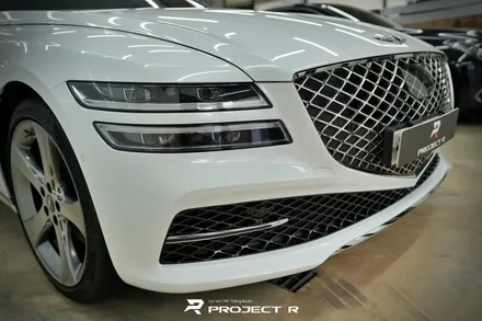 제네시스 G80 사고후 보험처리 앞범퍼 PPF 재시공, 울트라핏 PPF 시공 전문 부천 프로젝트알 / 부천 원미구 상동