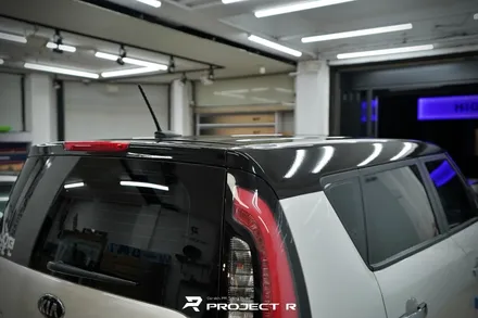 부천랩핑 기아 쏘울 루프스킨 시공, 사이드미러 부분 포인트 랩핑 in 프로젝트알 / 부천 원미구 상동