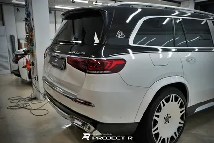 벤츠 마이바흐 GLS600 듀오톤 투톤랩핑, 상단 3M2080 유광블랙 시공, 부천랩핑 프로젝트알 / 부천 원미구 상동