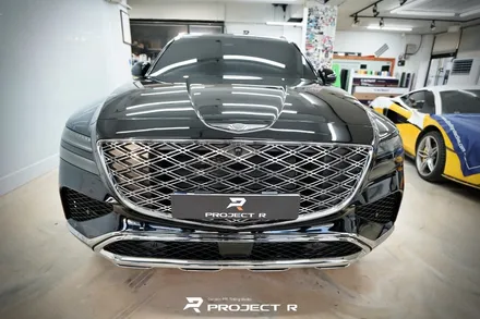 제네시스 GV80 글라스틴트 슈어X 열차단 썬팅, 울트라핏 전체 블랙 PPF 시공 in 부천 프로젝트알 / 부천 원미구 상동