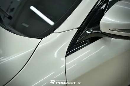 벤츠 S63 AMG 에이버리 유광 화이트펄 전체 랩핑, 부천 자동차랩핑 프로젝트알 / 부천 원미구 상동