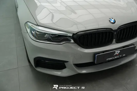 BMW 5시리즈 530i 전체 랩핑 재시공, 비닐프로그 고광택 게인스보로 그레이, 부천 프로젝트알 / 부천 원미구 상동
