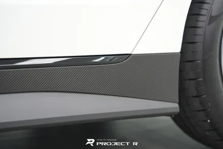 BMW i4 사이드스텝 3M 카본 부분 포인트 랩핑, 부천 프로젝트R / 부천 원미구 상동