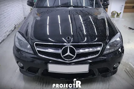 벤츠 C클래스 C350 AMG 전체 랩핑, 에이버리 다이아몬드 레드 풀랩핑 by 프로젝트R / 부천 원미구 상동