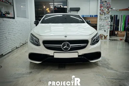 벤츠 S63 AMG 카브리올레 전체 랩핑, 에이버리 그레이 자동차 래핑 by 부천 프로젝트알 / 부천 원미구 상동