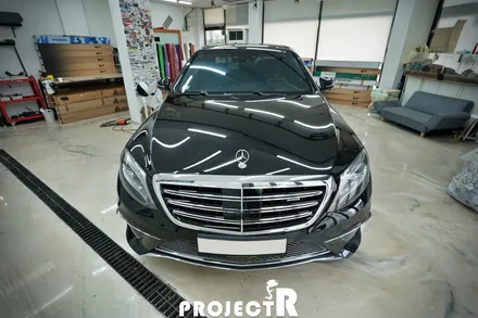 벤츠 S클래스 전체 랩핑, S65 AMG 에이버리 사틴 화이트펄 자동차 랩핑 by 부천 상동 프로젝트알 / 부천 원미구 상동
