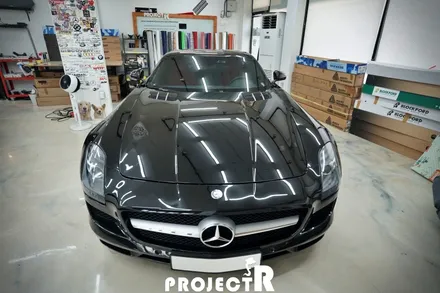 벤츠 SLS AMG 열차단 썬팅, 글라스틴트 선셋 프리미엄 윈도 틴팅 in 부천썬팅 프로젝트알 / 부천 원미구 상동
