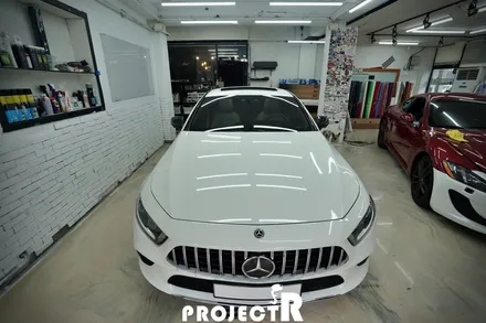 벤츠 CLA 클래스 루프스킨, 유광블랙 부분 포인트 랩핑 by 부천 상동 자동차 래핑 프로젝트알 / 부천 원미구 상동