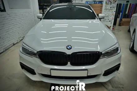 BMW 5시리즈 루프스킨, 유광블랙 부분 포인트 랩핑 by 인천 자동차 래핑 전문점 프로젝트알 / 부천 원미구 상동
