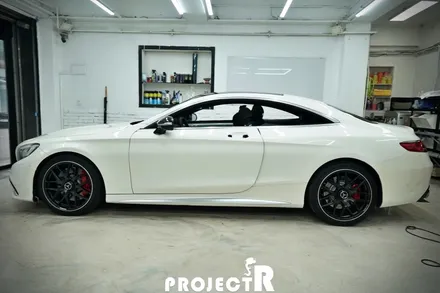 벤츠 S63 AMG 쿠페 전체 랩핑, 에이버리 슈프림 무광 건메탈 메탈릭 by 부천 자동차 래핑 프로젝트알 / 부천 원미구 상동